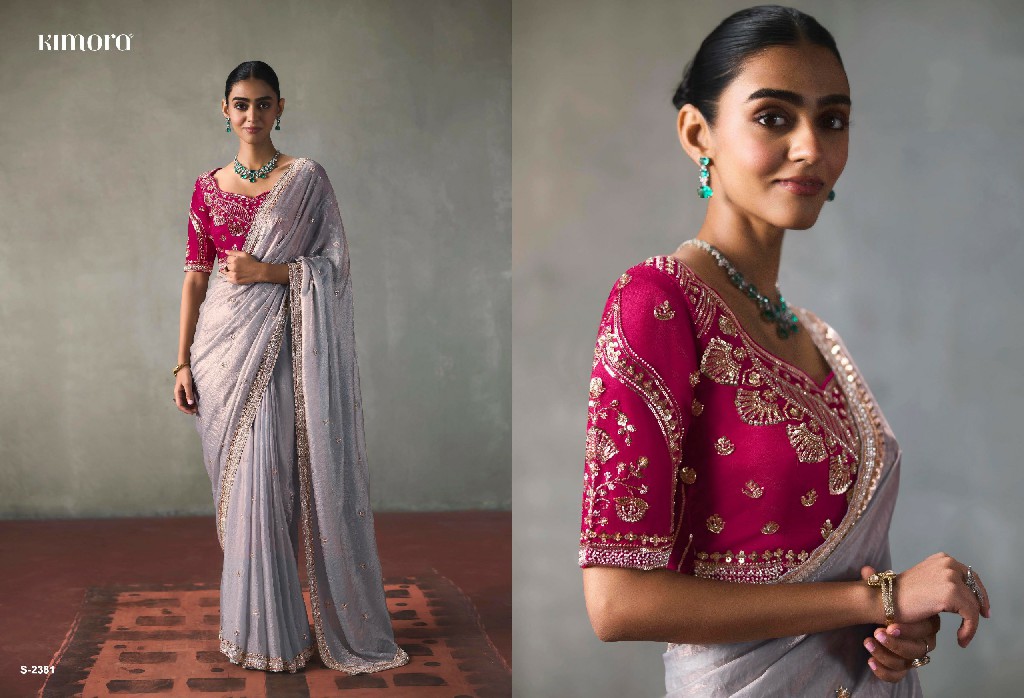 KIMORA I-CON VOL 37 WHOLESALE LIGHTWEIGHT SILK BLEND GLAMOURS STYLE SAREES FOR WOMEN ONLINE
