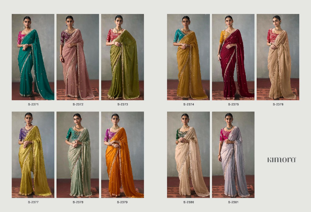 KIMORA I-CON VOL 37 WHOLESALE LIGHTWEIGHT SILK BLEND GLAMOURS STYLE SAREES FOR WOMEN ONLINE