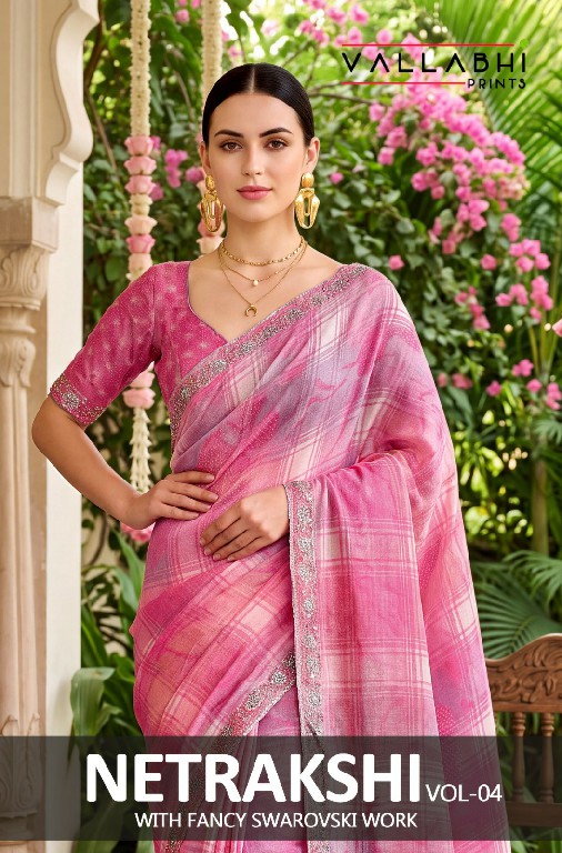 VALLABHI PRINTS NETRAKSHI VOL 4 WHOLESALE BRASSO WITH WORK ELEGANCE INDIAN SAREES FOR WOMEN ONLINE