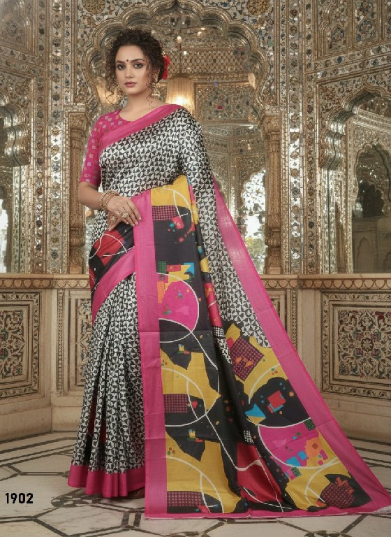 HYPNOTEX HNM WHOLESALE MALAI CREPE SOFT SILK DIGITAL PRINTED INDIAN SAREES FOR WOMEN SUPPLIER