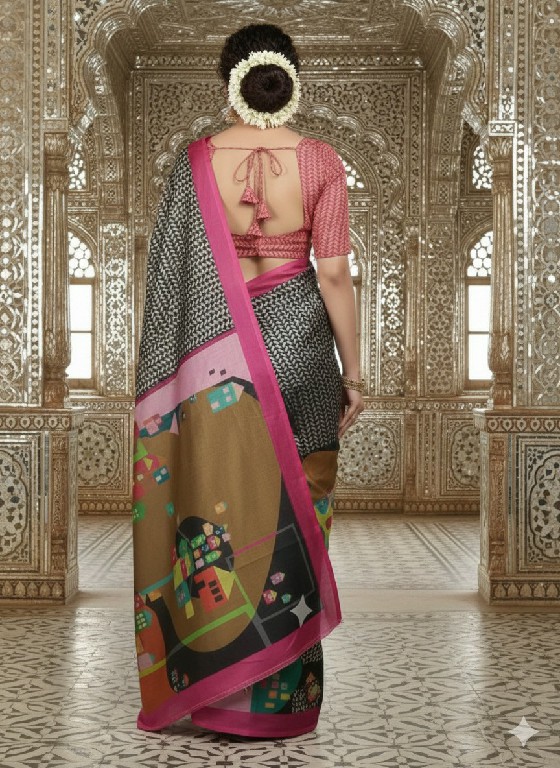 HYPNOTEX HNM WHOLESALE MALAI CREPE SOFT SILK DIGITAL PRINTED INDIAN SAREES FOR WOMEN SUPPLIER