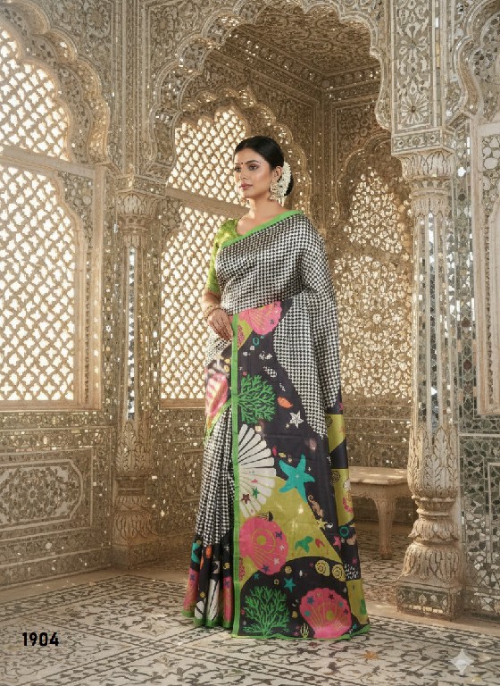 HYPNOTEX HNM WHOLESALE MALAI CREPE SOFT SILK DIGITAL PRINTED INDIAN SAREES FOR WOMEN SUPPLIER