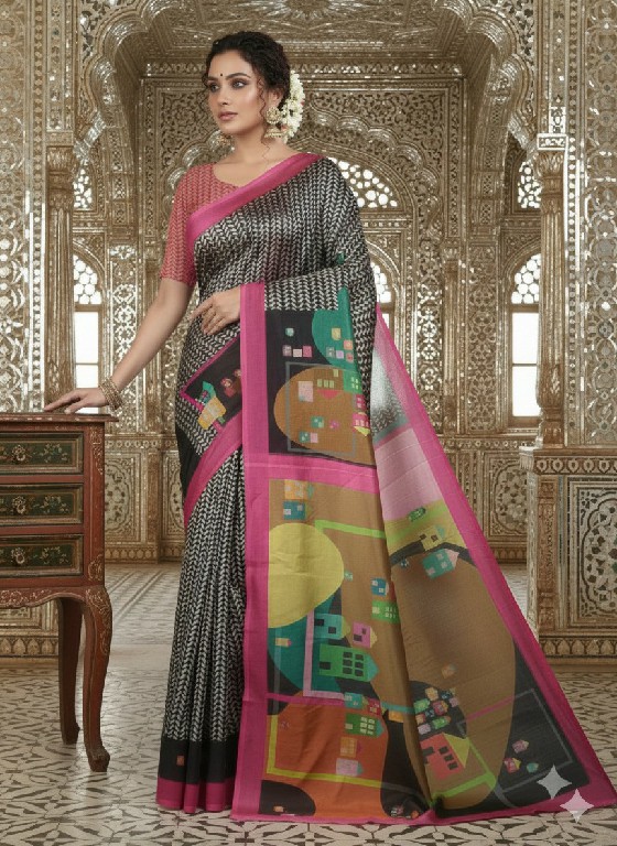 HYPNOTEX HNM WHOLESALE MALAI CREPE SOFT SILK DIGITAL PRINTED INDIAN SAREES FOR WOMEN SUPPLIER
