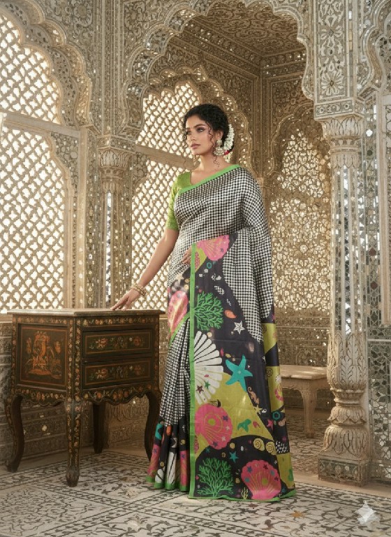 HYPNOTEX HNM WHOLESALE MALAI CREPE SOFT SILK DIGITAL PRINTED INDIAN SAREES FOR WOMEN SUPPLIER