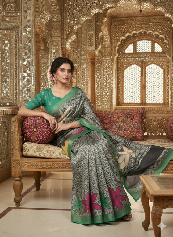 HYPNOTEX HNM WHOLESALE MALAI CREPE SOFT SILK DIGITAL PRINTED INDIAN SAREES FOR WOMEN SUPPLIER