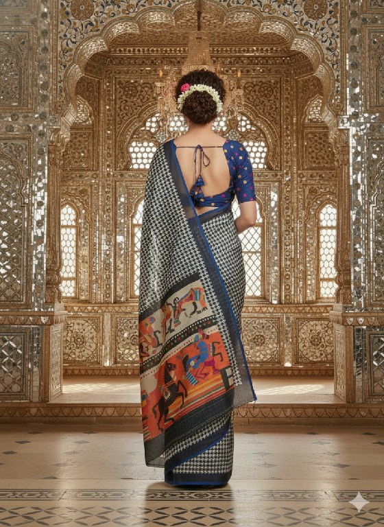 HYPNOTEX HNM WHOLESALE MALAI CREPE SOFT SILK DIGITAL PRINTED INDIAN SAREES FOR WOMEN SUPPLIER