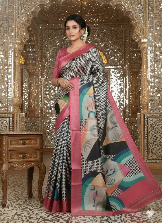 HYPNOTEX HNM WHOLESALE MALAI CREPE SOFT SILK DIGITAL PRINTED INDIAN SAREES FOR WOMEN SUPPLIER