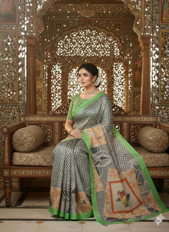 HYPNOTEX HNM WHOLESALE MALAI CREPE SOFT SILK DIGITAL PRINTED INDIAN SAREES FOR WOMEN SUPPLIER