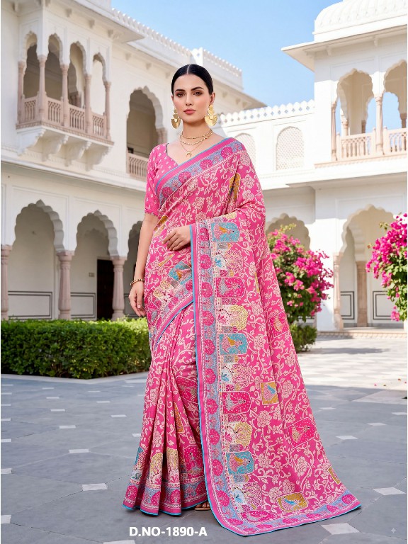 VALLABHI PRINTS VAIDEHI VOL 4 WHOLESALE DULL MOSS PRETTY LOOK SAREES FOR WOMEN SUPPLIER