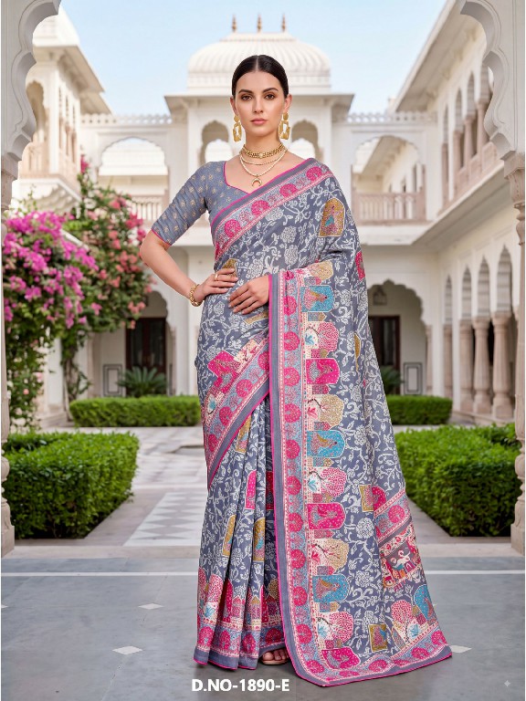 VALLABHI PRINTS VAIDEHI VOL 4 WHOLESALE DULL MOSS PRETTY LOOK SAREES FOR WOMEN SUPPLIER
