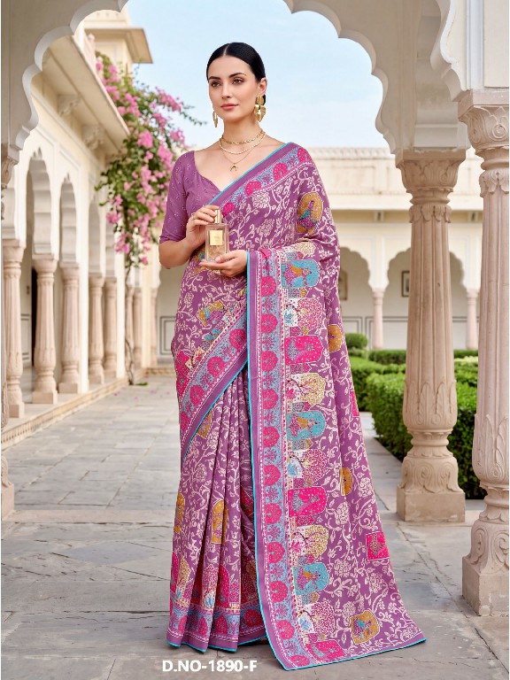 VALLABHI PRINTS VAIDEHI VOL 4 WHOLESALE DULL MOSS PRETTY LOOK SAREES FOR WOMEN SUPPLIER