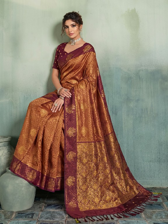 ASTITA MADRAS HANDLOOM WHOLESALE SILK BLEND LUXURIOUS INDIAN SAREES FOR WOMEN EXPORTER