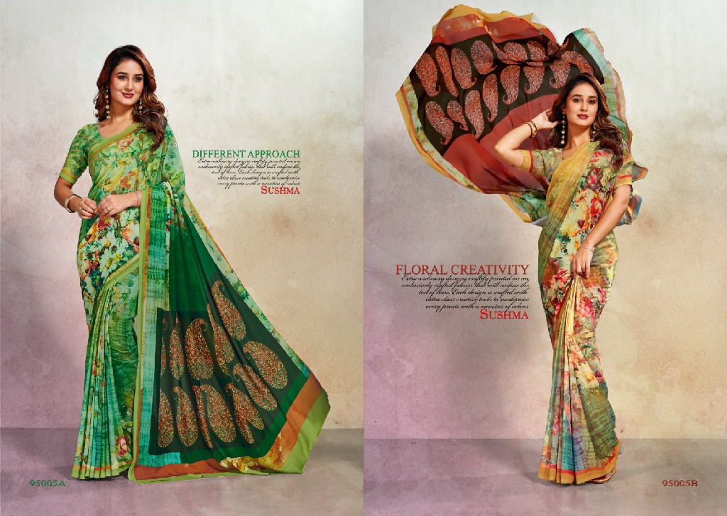 SUSHMA ELEGANCE WHOLESALE WEIGHTLESS DIGITAL PRINTED DAILY WEAR SAREES FOR WOMEN SUPPLIER