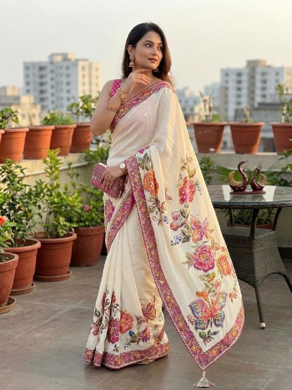 TEXTILEDEAL D.NO JR-681 WHOLESALE SOFT GEORGETTE MIRROR WORK FANCY INDIAN SAREES FOR EXPORT