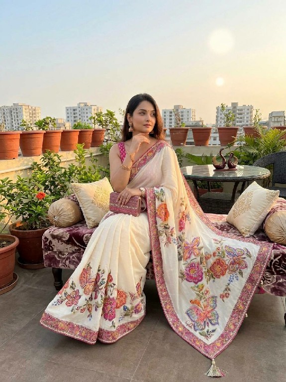 TEXTILEDEAL D.NO JR-681 WHOLESALE SOFT GEORGETTE MIRROR WORK FANCY INDIAN SAREES FOR EXPORT