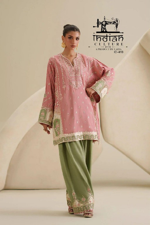 INDIAN CULTURE D.NO LRC-413 WHOLESALE READYMADE RAYON SARTIN UNIQUE PAKISTANI 3 PCS SUITS FOR EXPORT