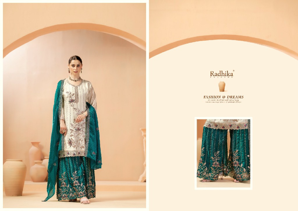 SUMYRA BY RADHIKA FASHION AMIRA WHOLESALE FENDY WITH WORK ELEGANT UNSTITCH SALWAR SUITS EXPORTER
