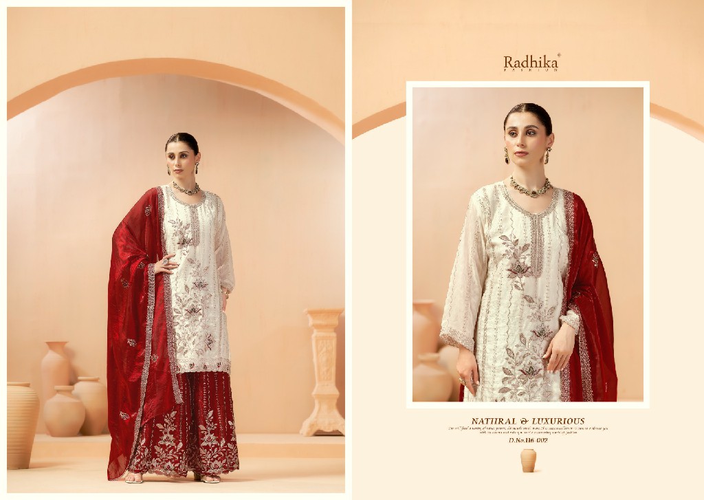 SUMYRA BY RADHIKA FASHION AMIRA WHOLESALE FENDY WITH WORK ELEGANT UNSTITCH SALWAR SUITS EXPORTER