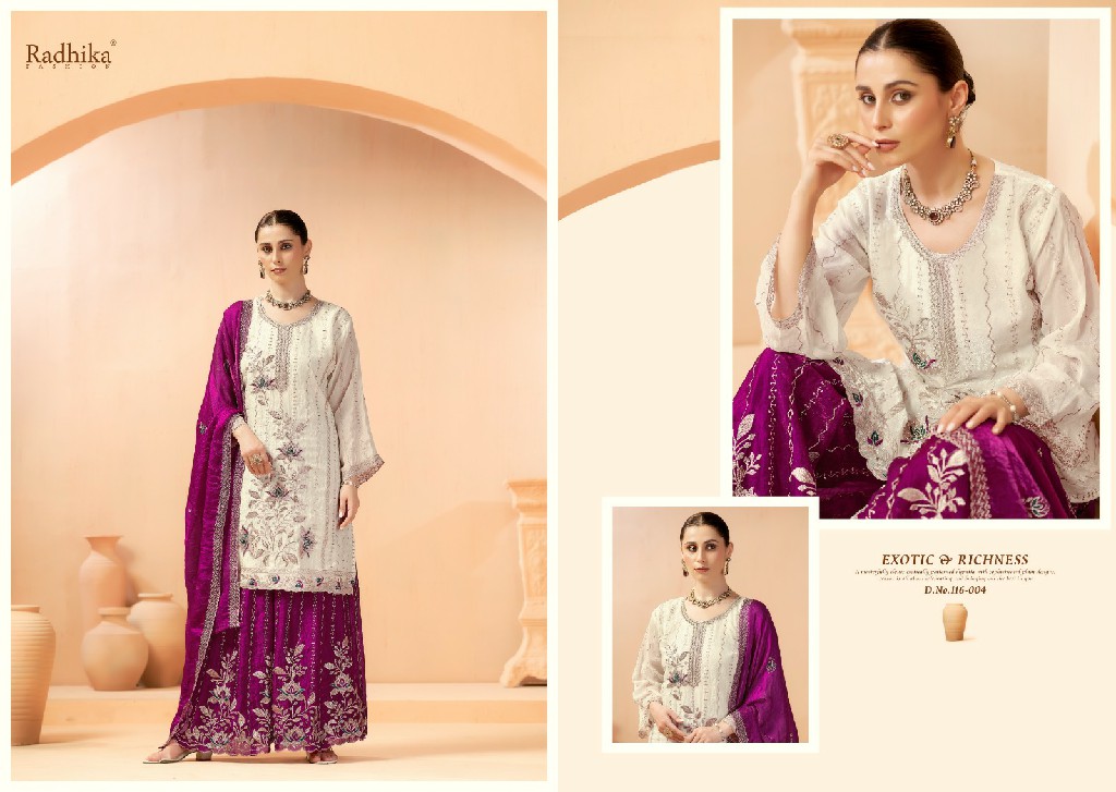 SUMYRA BY RADHIKA FASHION AMIRA WHOLESALE FENDY WITH WORK ELEGANT UNSTITCH SALWAR SUITS EXPORTER
