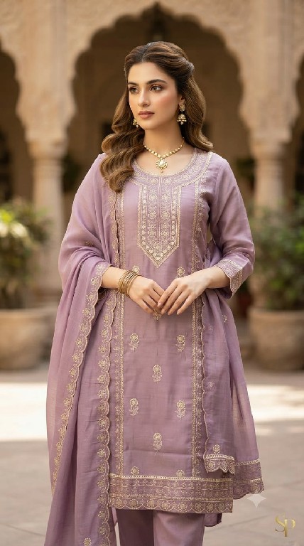 SAHIL PRINTS PRESENT READYMADE ROMAN SILK WITH WORK BEAUTIFUL 3 PCS COMBO SET SUITS SUPPLIER