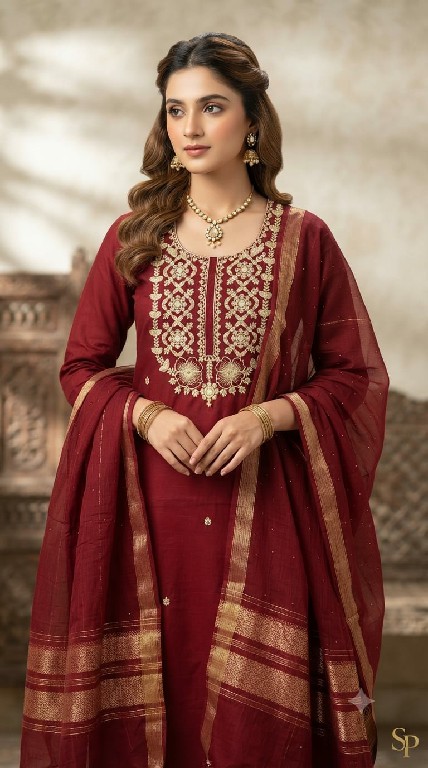 SAHIL PRINTS PRESENT READYMADE COTTON WITH WORK FASHIONABLE 3 PCS COMBO SET SUITS ONLINE