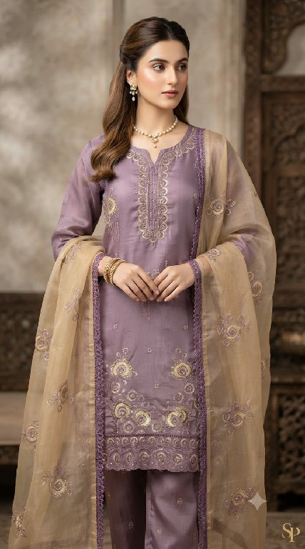 SAHIL PRINTS PRESENT READYMADE GLASS WITH HEAVY EMBROIDERY 3 PCS COMBO SET SUITS FOR EXPORT