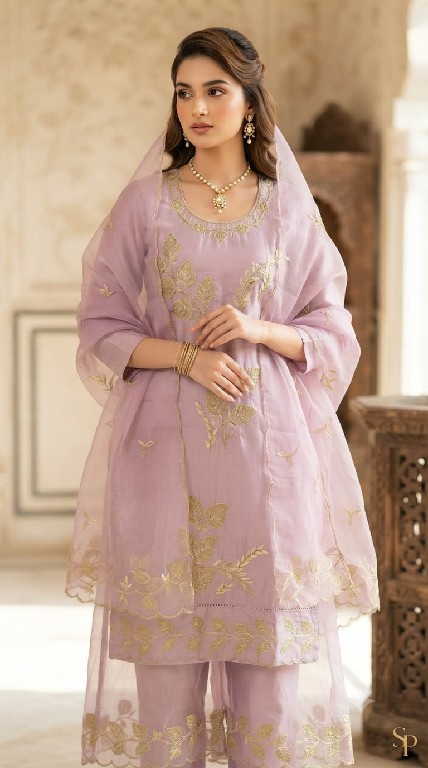SAHIL PRINTS PRESENT READYMADE ROMAN SILK WITH WORK CLASSIC 3 PCS COMBO SET SUITS SUPPLIER