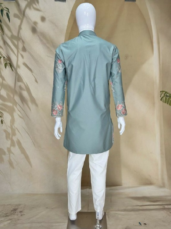 TEXTILEDEAL D.NO 409-A WHOLESALE READYMADE COACH SILK FESTIVE WEAR KURTA WITH PANT FOR MEN ONLINE
