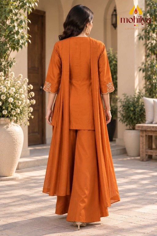 MOHILYA D.NO 1003 WHOLESALE READYMADE ROMAN GOLD SHIMMER MODERN STYLISH INDO WESTERN DRESS COMBO FOR WOMEN ONLINE