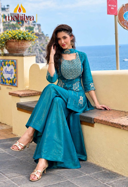 MOHILYA D.NO 1003 WHOLESALE READYMADE ROMAN GOLD SHIMMER MODERN STYLISH INDO WESTERN DRESS COMBO FOR WOMEN ONLINE