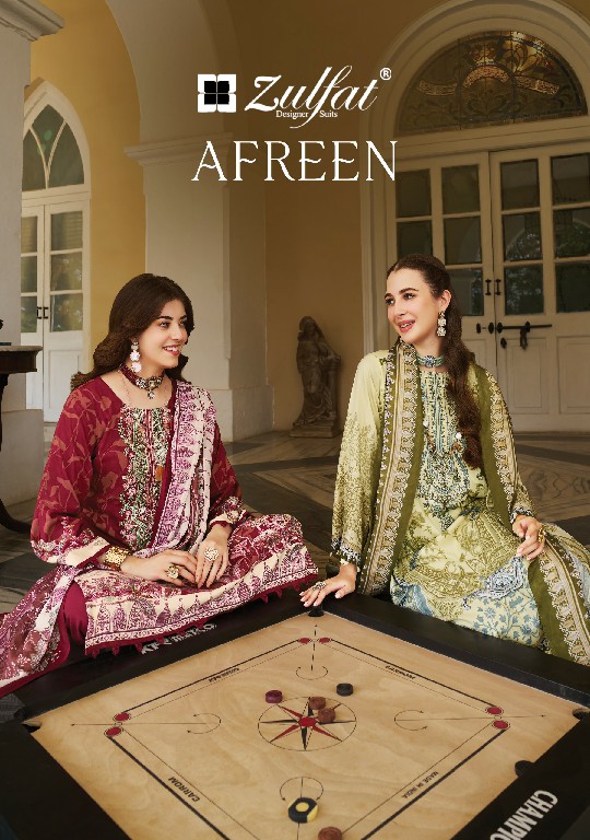ZULFAT AFREEN WHOLESALE PURE JAM COTTON EXCLUSIVE DESIGN UNSTITCH SALWAR SUITS FOR EXPORT
