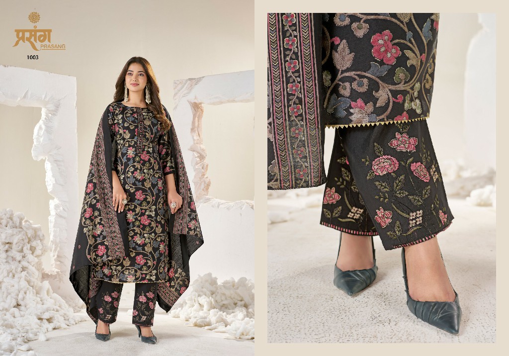 PRASANG AMAIRA WHOLESALE PURE MUSLIN BEAUTIFUL DESIGN UNSTITCH SALWAR SUITS EXPORTER