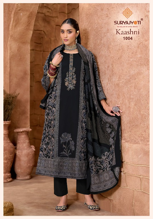SURYAJYOTI KAASHNI VOL 1 WHOLESALE PURE JAAM SATIN WITH HAND WORK UNSTITCH SALWAR SUITS FOR EXPORT
