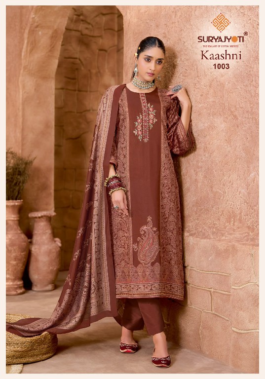 SURYAJYOTI KAASHNI VOL 1 WHOLESALE PURE JAAM SATIN WITH HAND WORK UNSTITCH SALWAR SUITS FOR EXPORT