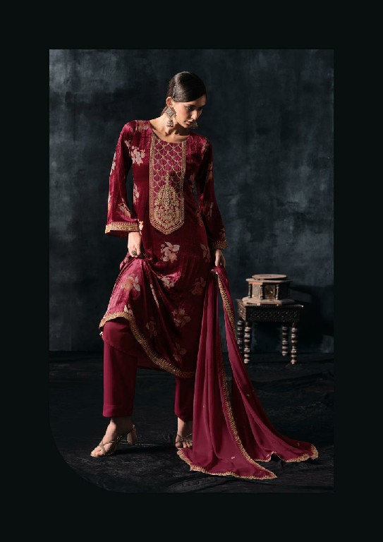 VIRVA GULNAAR WHOLESALE VISCOSE PALACHI BRASSO VELVET WINTER WEAR UNSTITCH SALWAR SUITS ONLINE