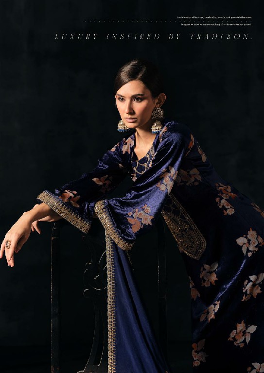 VIRVA GULNAAR WHOLESALE VISCOSE PALACHI BRASSO VELVET WINTER WEAR UNSTITCH SALWAR SUITS ONLINE