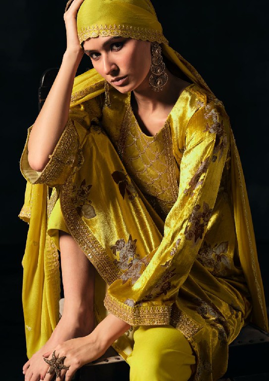 VIRVA GULNAAR WHOLESALE VISCOSE PALACHI BRASSO VELVET WINTER WEAR UNSTITCH SALWAR SUITS ONLINE