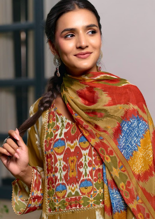 KIMORA CHA PANI WHOLESALE PURE MUSLIN ELEGANT DESIGN UNSTITCH SALWAR SUITS SUPPLIER