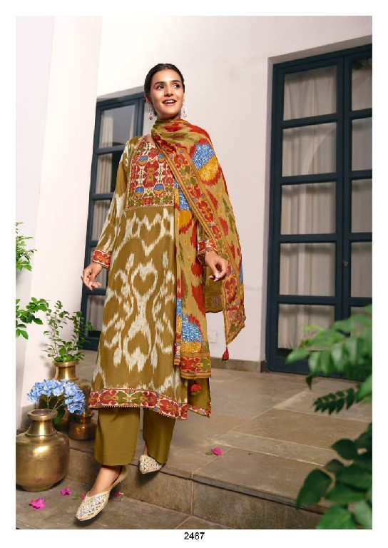 KIMORA CHA PANI WHOLESALE PURE MUSLIN ELEGANT DESIGN UNSTITCH SALWAR SUITS SUPPLIER