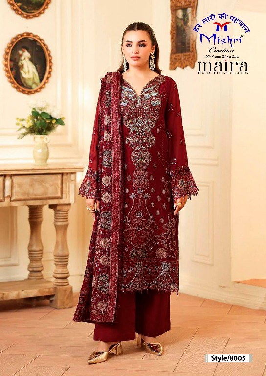 MISHRI CREATION MAIRA VOL 8 WHOLESALE PURE COTTON KARACHI STYLE UNSTITCH SALWAR SUITS FOR EXPORT