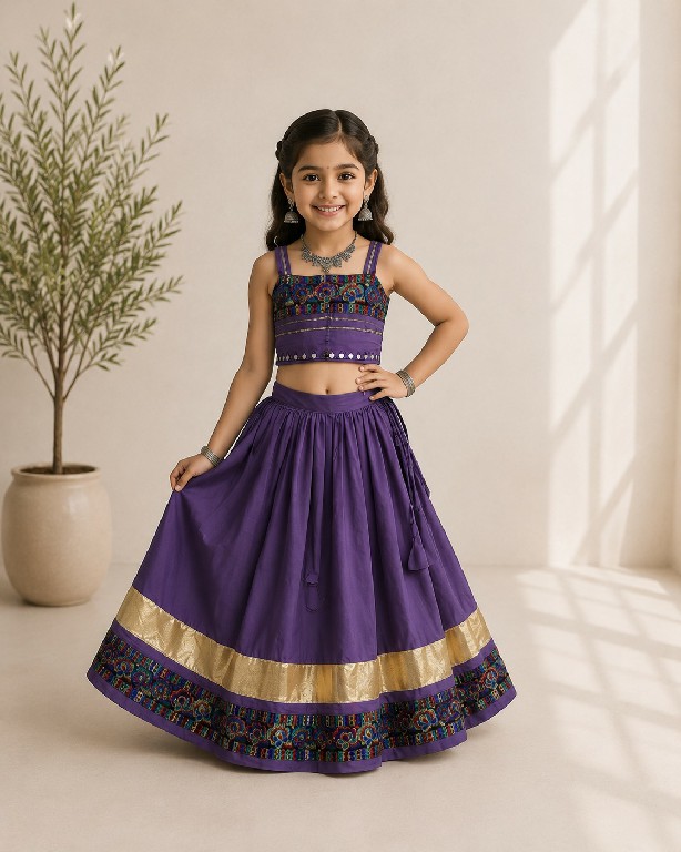 PAYAL CREATION D.NO SIYA-27 WHOLESALE READYMADE ROMAN SILK HAND WORK NAVRATRI CHANIYA CHOLI FOR KIDS ONLINE