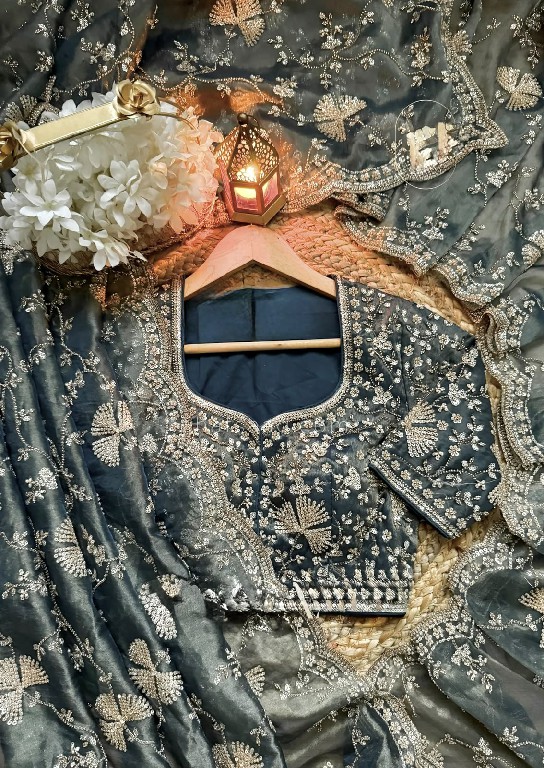 TEXTILEDEAL D.NO KD-646 WHOLESALE FENDI SILK HEAVY BEADS WORK INDIAN SAREES FOR WOMEN SUPPLIER