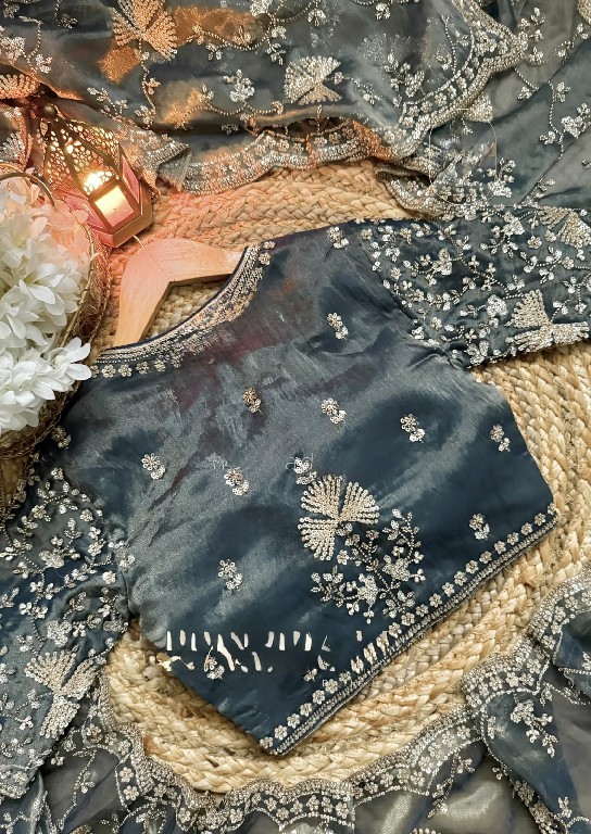 TEXTILEDEAL D.NO KD-646 WHOLESALE FENDI SILK HEAVY BEADS WORK INDIAN SAREES FOR WOMEN SUPPLIER