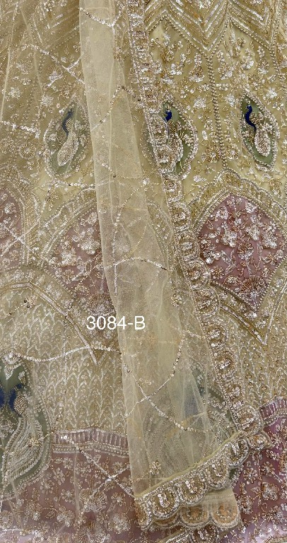 TEXTILEDEAL D.NO 3084 WHOLESALE PREMIUM NET DESIGNER INDIAN WEDDING LEHENGA CHOLI FOR EXPORT
