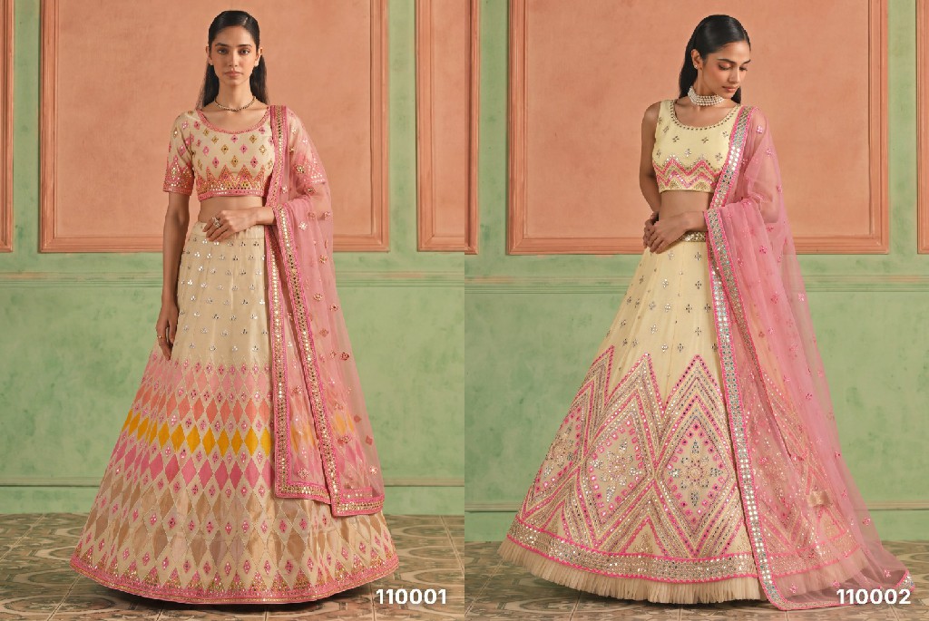 ARYA LOOKBOOK VOL 2 WHOLESALE ORGANZA WITH WORK OCCASION WEAR LEHENGA CHOLI FOR EXPORT