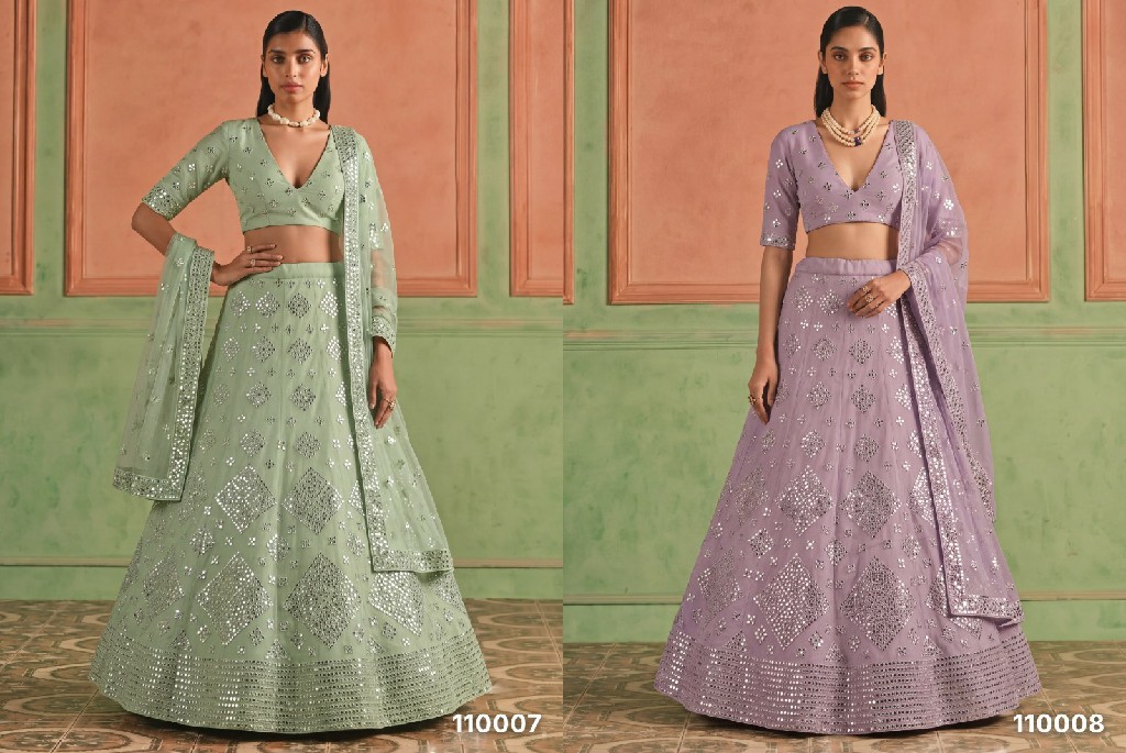 ARYA LOOKBOOK VOL 2 WHOLESALE ORGANZA WITH WORK OCCASION WEAR LEHENGA CHOLI FOR EXPORT