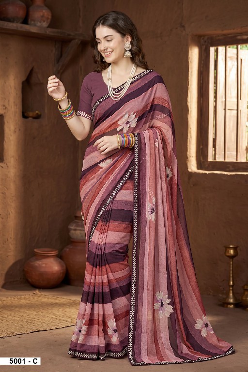 VALLABHI PRINTS MALISHA VOL 5 WHOLESALE WEIGHTLESS FABRIC DAILY WEAR SAREES FOR WOMEN ONLINE