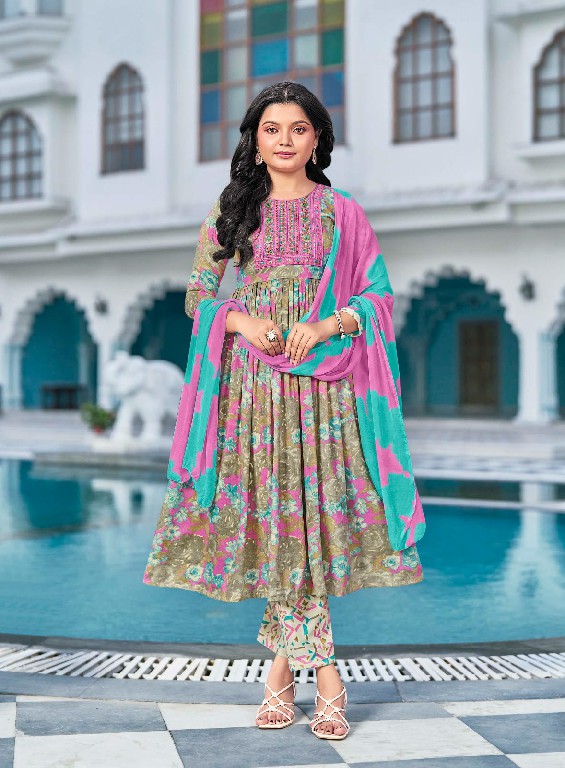 KAVYA RUHI VOL 26 WHOLESALE READYMADE CAPSULE UMBRELLA CUT 3 PCS SUITS FOR TEENAGE KIDS ONLINE