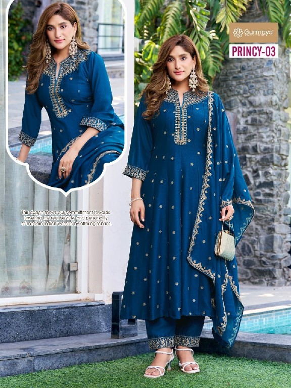 AANCHI PRINCY WHOLESALE READYMADE VICHITRA SILK LATEST FASHION 3 PCS SUITS EXPORTER