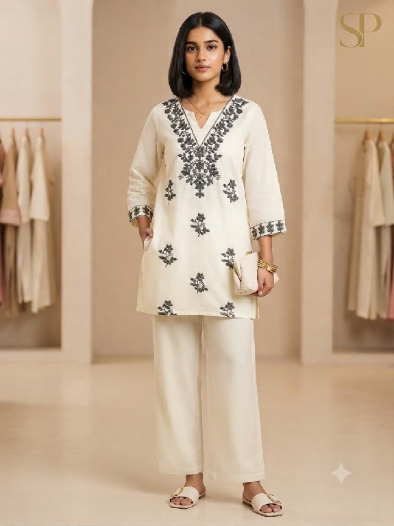SAHIL PRINTS D.NO 566 WHOLESALE READYMADE CAMBRIC COTTON WITH WORK COMBO CORD SET SUPPLIER